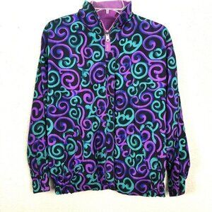 Vintage Reversible Geometric Spiral Jacket Korea